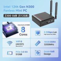 MINIX Fanless Windows 11 Pro Mini PC, Intel 12th Gen N300, NEO Z300-0dB 16GB DDR4, 512GB M.2 PCIe Gen3 x 4 SSD Micro Desktop Computer, 4K Dual Display/2.5G LAN, for Business Home Office Multi-Tasking - Image 6