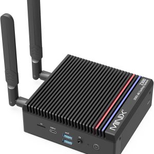 MINIX Fanless Windows 11 Pro Mini PC, Intel 12th Gen N300, NEO Z300-0dB 16GB DDR4, 512GB M.2 PCIe Gen3 x 4 SSD Micro Desktop Computer, 4K Dual Display/2.5G LAN, for Business Home Office Multi-Tasking
