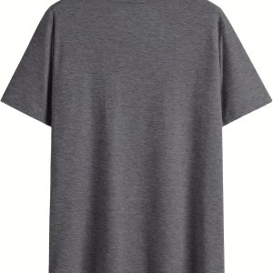 Women's Short Sleeve Printed Blouse – Elegant Crew Neck Top for Office and Daily Commuting Wear