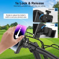 Golf Cart Phone Holder, Universal Rotatable Golf Cart Phone Mount Phone Holder Compatible with iPhone/Samsung/Pixel and Smartphones, Golf Cart Accessories for Yamaha Club Car EZGO ICO - Image 5