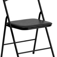 Flash Furniture Madison 5-Piece Folding Card Table and Chairs Set, Portable Event Table and Chairs Set, Black - Image 6