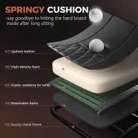 COMHOMA Leather Office Chair Ergonomic Computer Gaming Chair with Comfy Back Support, Executive Mid-Back,Small Gmaing Chair with Adjustable Armrests, for Short People Use, Rolling Swivel for Adults - Image 4
