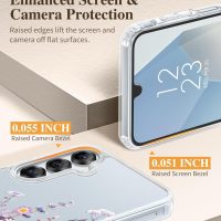 GVIEWIN for Samsung Galaxy A16 5G Case, [Screen & Camera Lens Protector] [Military-Grade Protective] Women Clear Floral Not Yellowing Shockproof Bumper Phone Case for Galaxy A16, Floratopia/Colorful - Image 5