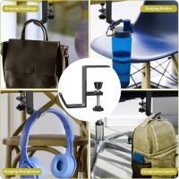 Headphone Stand Hanger Holder, Under Desk Aluminum Alloy Headset Stand with Fit for Gaming PC Accessories,Under Desk Clamp Hook Mount Suitable for Xbox/PS4 Controller, Office, Computer Desk (Black) - Image 9