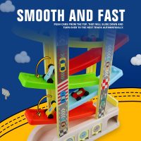 Montessori Toys for 2 3 Year Old Boys Toddlers, Car Ramp Toys with 6 Cars & Race Tracks, Garages and Parking Lots, Ramp Racer Toy Gift for Boys Girls Age 18 Months and Up, Multicolor - Image 7