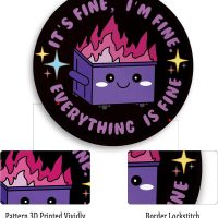 Gctriki Dumpster on Fire Mouse Pad, Cute Round Mouse Pads for Desk, Funny Purple Dumpster Mousepad for Laptop Gaming, Stitched Edge Non-Slip Rubber Base, Cute Office Desk Accessories Decor for Women - Image 6