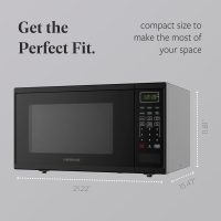 Farberware 1.1 Cu. Ft. 1000-Watt Microwave Oven Digital Control, 10 Power Levels, One-Touch Cooking, Defrost, Child Safety Lock, Black - Image 4