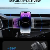 Car Phone Mount for Air Vent & Dashboard, Universal Clip Holder with 360° Rotation, One-Button Release Car Phone Holder Compatible iPhone Samsung Google Smartphones, Truck Car Accessories - Image 3