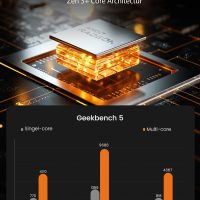 MINISFORUM Venus Series UM560 XT Mini PC AMD Ryzen 5 5600H 32GB + 512GB PCIe SSD, DDR4 Micro PC, 2.5G LAN, 2xHDMI,1xUSB-C Triple 4K Outputs,4xUSB, AMD Radeon Graphics Desktop Computer - Image 2