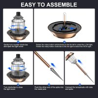 XMCOSY+ Solar Pathway Lights Outdoor - 6 Pack Solar Lights Outdoor Waterproof, 10-40 LM Dimmable Auto On/Off Solar Outdoors Lights Yard Garden Walkway Driveway (Warm White) - Image 7
