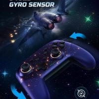 VOYEE Switch Controller, LED Star Wireless Pro Controllers Compatible with Lite/OLED, Multi-Platform Windows PC with 9 Colors Colorful RGB Lights/Programmable/Vibration/Turbo/Wakeup - Image 5