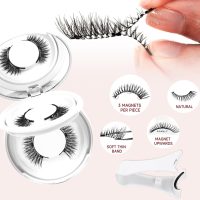 Higu clace Magnetic-Eyelashes with Applicator 2 Pairs Magnetic-Lashes Natural Look Wispy Magnet Lashes Easy to Wear and Remove（DJCX-A+C） - Image 5