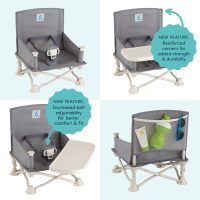 Hiccapop OmniBoost Travel Booster Seat with Tray for Baby, Dining Table, Camping, Beach, Grandma’s | Folding Portable Tip-Free Design Straps to Kitchen Chairs - Image 5
