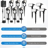 HIBOITEC Low Voltage Landscape Lighting with Transformer Photocell Sensor and Timer Spotlights Kit 52FT ETL Approved Wire Dimmable Waterproof 2700K for House Yard Trees Garden Plants Outdoor 6 Packs - Image 2