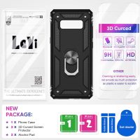 LeYi for Galaxy Note 8 Phone Case with [2 Pack] 3D Screen Protector, Military-Grade Magnetic Ring Holder & Kickstand Cell Android Unlocked Case for Samsung Note 8, Black - Image 9