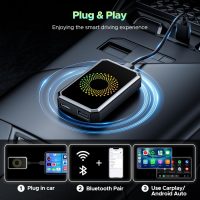 LAMTTO 3-in-1 Magic AI Box Video Player for Streaming Netflix/YouTube/TikTok on Car Screen Wireless Carplay Adapter Dongle with USB Drive for OEM Wired Apple Car Play Cars - Image 5