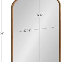 Kate and Laurel Arendahl Traditional Arch Mirror, 24 x 36, Antique Gold, Baroque Inspired Wall Decor - Image 2