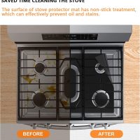 Gas Burner Covers - Easy Clean, Reusable Stove Top Liners, Non-Stick, Washable, Fits Most Gas Ranges, 27x16.7in - Image 5