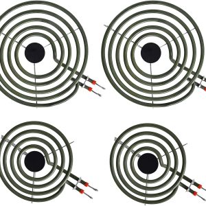 Upgraded MP22YA 4 Pack Electric Range Burner Element Unit Set, 2 x MP15YA 6" and 2 x MP21YA 8" Stove Burners Replacement for Kenmore, Hardwick, Maytag, Norge Whirlpool Electric Range Stove
