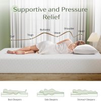 Rolanstar Twin Size Mattress, 6 Inch Gel Memory Foam Mattress in a Box, Fiberglass Free, Breathable for Cooler Sleep Supportive & Pressure Relief, CertiPUR-US Certified, White - Image 2