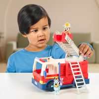 Bluey Firetruck Toy with Firefighter Bingo, Bob Bilby Figures | Extendable Ladder & Hose | Includes Stickers - Perfect for Kids Ages 3+ - Image 6
