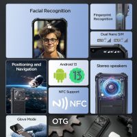 OUKITEL WP36 Rugged Phone Unlocked 2024-10600mAh Rugged Smartphone, 16GB+128GB Cell Phones, 6.52" Display, 128dB Loud Speaker, 13MP Camera 4G Dual SIM Android 13 Waterproof Phone, NFC/OTG/GPS/T-Mobile - Image 8