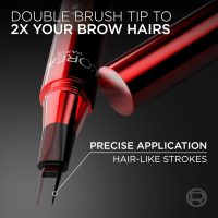 L'Oreal Paris Faux Brow, Hair-Like, Filling Eyebrow Pen with Double-Brush Tip, Fast & Precise Eyebrow Makeup, Light Brunette, 0.04 Fl Oz - Image 2