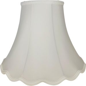 Royal Designs Scalloped Bell Designer Lamp Shade, White, 7 x 14 x 12.25