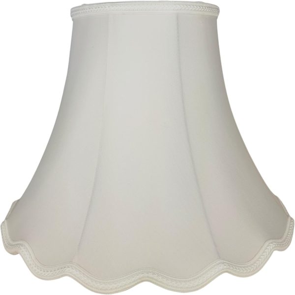 Royal Designs Scalloped Bell Designer Lamp Shade, White, 7 x 14 x 12.25