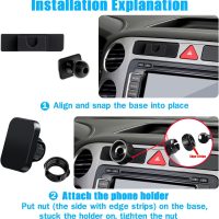 Car Phone Holder, Air Vent Hands Free Adjustable Stand, Auto Cradles Dashboard Mount for Volkswagen Tiguan 2009-2017, Custom Magnetic Navigation Bracket for iPhone, All Smartphone - Image 6