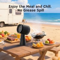 Airthereal Rechargeable Portable Range Hood, Desktop Range Hood with Battery Powered, 3-Fan Speeds and Large Oil Collection Cup, Upgraded Portable Kitchen Exhaust Fan for RV Cooking, RH180B Black - Image 3