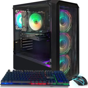 STGAubron Gaming PC Computer Desktop, 13th Gen Intel Core i5-13400F up to 4.6G, GeForce RTX 3050 6G, 16G DDR4, 512G SSD, RGB Fan x4, WiFi 6 & BT 5.2, Windows 11 Home
