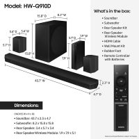 Samsung HW-Q910D 9.1.2 ch Soundbar w/Dolby Audio, Surround Sound Expansion, Adaptive Sound, Wireless Subwoofer, 2024 - Image 2
