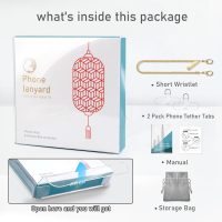 Phone Chain Wristlet Detachable Phone Strap Wrist with 1*Wrist Strap & 2* Tether Tabs for iPhone and Smartphones Gold - Image 5