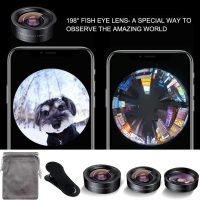 KEYWING Phone Camera Lens 3 in 1 Phone Lens Kit, 198 Fisheye Lens + 120 Super Wide-Angle Lens + 20x Macro Lens for iPhone Samsung Android Smartphone Black 3in1 - Image 5