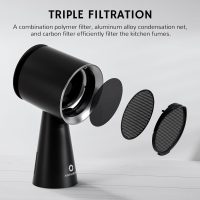 Airthereal Rechargeable Portable Range Hood, Desktop Range Hood with Battery Powered, 3-Fan Speeds and Large Oil Collection Cup, Upgraded Portable Kitchen Exhaust Fan for RV Cooking, RH180B Black - Image 6