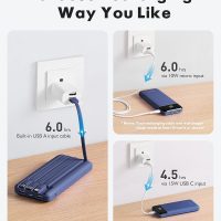 charmast Portable Charger with Built in Cables, Power Bank with Cords Wires, Slim 10000mAh Travel Battery Pack 6 Outputs 3 Inputs 3A Fast Charging for Samsung Google Pixel LG Moto iPhone iPad - Image 4