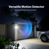 Onforu 65W LED Flood Light Motion Sensor Outdoor, 6500lm Security Light with Three Head, IP65 Waterproof Exterior Floodlight, 6500k Wall Light for Entryways Stairs Yard Garage - Image 5