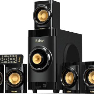 Bobtot Home Theater System Small 4" Subwoofer 200W 5.1/2.1 Channel Surround Sound System with HDMI ARC Optical Bluetooth Input