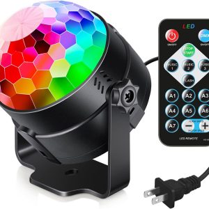 Luditek Sound Activated Party Lights with Remote DJ Lighting, Disco Ball Strobe Stage Light for Home Room Dance Parties Birthday Karaoke Stocking Stuffers New Years Eve Halloween Christmas Decorations