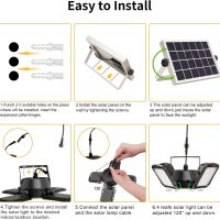 Aqonsie Solar Shed Light Outdoor Indoor, 176LED Solar Powered Motion Sensor Pendant Light Daytime Available, Solar Indoor Lights with 5 Lighting Modes & Remote for Shed Gazebo Barn Garage Home - Image 8