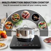 AMZCHEF Portable Induction Cooktop 20 Temperature & Power Levels, 1800W Induction Stove Burner with 6.8" Heating Coil, Low Noise Hot Plate Single Electric Cooktops Countertop Stove with Timer - Image 3