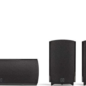 Definitive Technology ProCinema 6D - Compact 5.1 Channel Home Theater Speaker System | 250-Watt Powered Subwoofer Center Channel + 4 Speakers | Sleek Modern Looks Match Any Décor Black