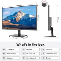 KOORUI 24-inch Computer Monitor Full HD 1920 x 1080p 100Hz VA Display 3000:1 Contrast Ratio with HDMI VGA, Three-Sided Slim Bezels, 100 x 100 mm VESA Mountable, Ergonomic Tilt, Black - Image 8