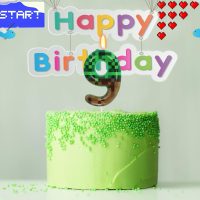 9th Pixel Miner Birthday Candles, Pixels Cake Topper for Boys Girls, TNT Themed Birthday Decorations Party Supplies (Number 9) - Image 5