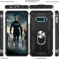 LeYi for Galaxy S10E-Phone Case: Samsung Galaxy S10E Case with Glass Screen Protector Camera Lens Protector, Heavy Duty Magnetic Ring Holder Stand Android Unlocked Cover Funda para SM-G970U, Black - Image 2