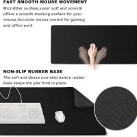 Large Mouse Pad, Desk Mat Office Desk Pad Gaming Mouse Pad with Stitched Edges, 31.5" x 15.7" Mousepad with Non-Slip Waterproof Rubber Base for PC Laptop Desk Home Office Accessories, Black - Image 5