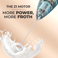 Zulay Kitchen Powerful Milk Frother Wand With 2 Duracell Batteries - Ultra Fast Handheld Drink Mixer - Electric Whisk Foam Maker for Coffee, Lattes, Cappuccino, Matcha, Hot Chocolate & Creamer - Black - Image 7