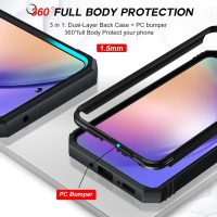 LeYi for Galaxy A54-5G Phone Case: Samsung Galaxy A54 5G Case with 2 X Screen Protector, Slide Camera Cover & Military-Grade Samsung A54 Case Shockproof para Cell Samsung A54 5G Case, Black - Image 5