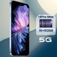 14PROMA X Unlocked Cell Phone,Long Battery Life 6.82" HD Screen Unlocked Phones,Android14 16+512GB Smartphone with 128G Memory Card,Dual SIM/Fingerprint Lock/Face ID/GPS (Blue) - Image 3
